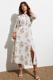 Knot Neck Floral Ditsy Dot Dress