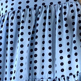 Pale Blue Spot Tiered Smock Dress