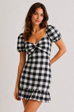 Gingham Sweetheart Mini Dress
