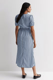 Short Sleeve Maxi Dress in Polka Dots