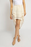 Stylish Pleated Tiered Look Skirt