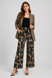 Animal Print Wide Leg Trousers