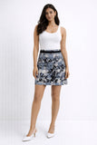 Monochrome Floral Mini Skirt