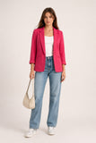 Pink Turn Up Cuff Blazer