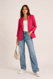 Pink Turn Up Cuff Blazer