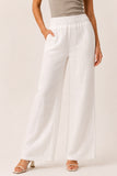 Wide Leg Linen Blend Trousers