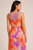 Tie-Dye Lace Back Maxi Dress
