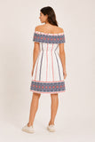 Bardot Border Print Dress