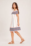 Bardot Border Print Dress