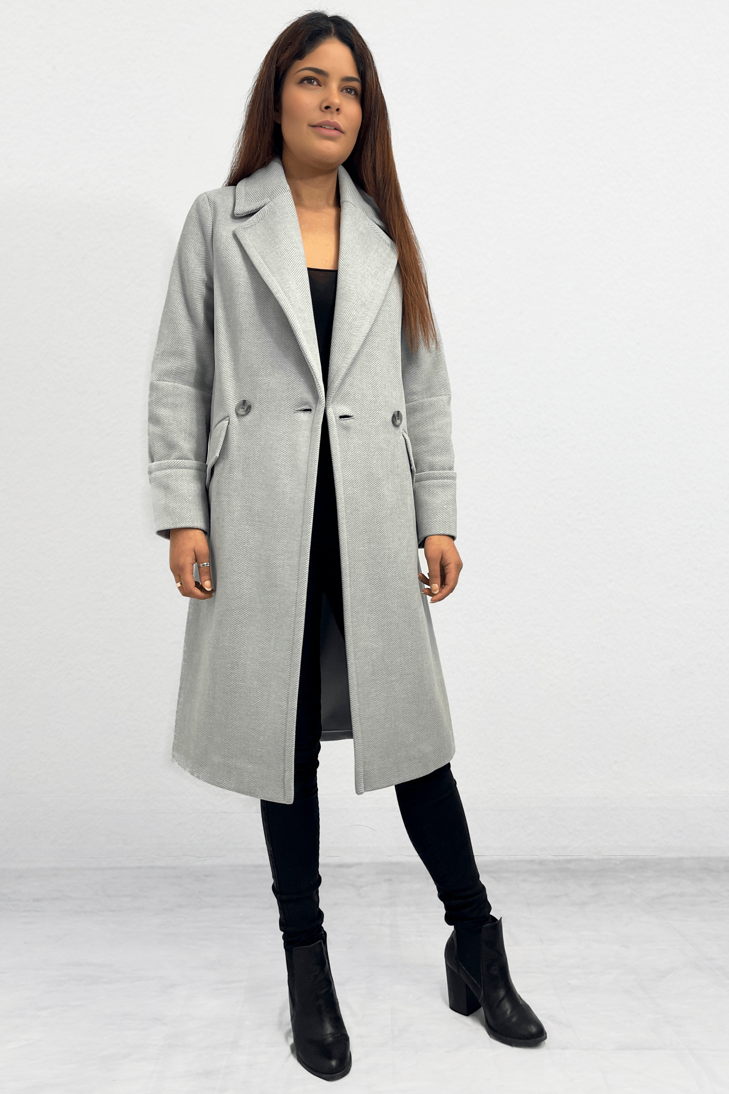 Double Breasted Relaxed Fit Coat