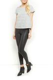 Textured Boucle Short-Sleeved Top
