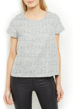 Textured Boucle Short-Sleeved Top