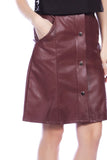 Cutie Pencil Skirt with Front Silver Poppers