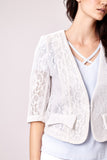 Cutie Tailored Cropped Lace Blazer