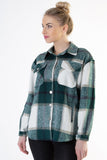 Check Brushed Shacket