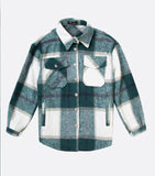 Check Brushed Shacket