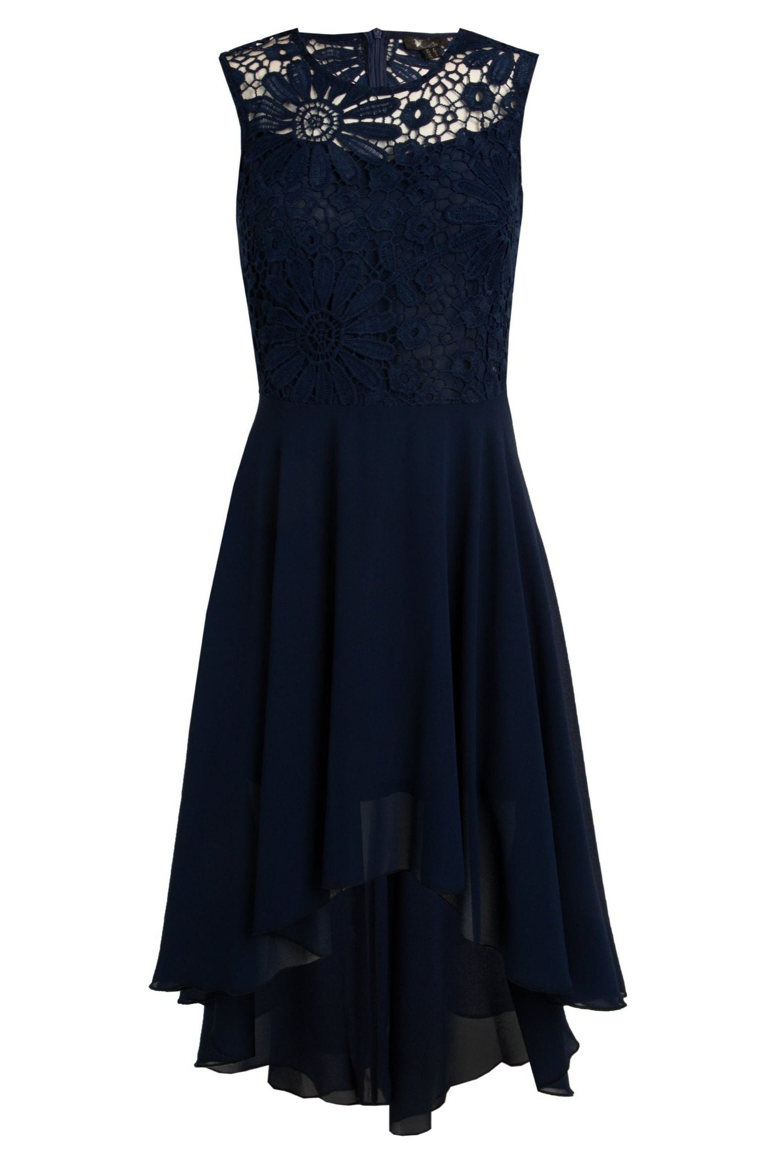 Lace Embroidered High Low Dress Cutie London Lace Embroidered High Low Dress Cutie London
